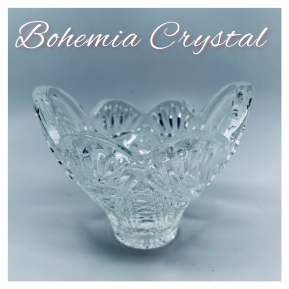 CZECH BOHEMIA CRYSTAL GLASS CANDY SMALL BOWL